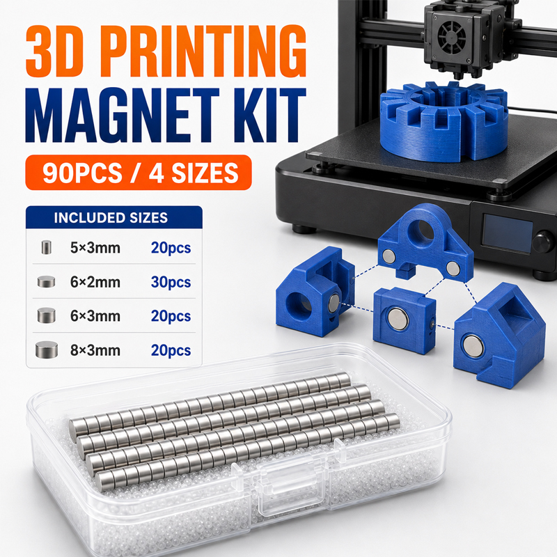 90-teiliges 3D-Druck-Magnet-Se – 3D Printing Bambu Lab Bewertung und Preis